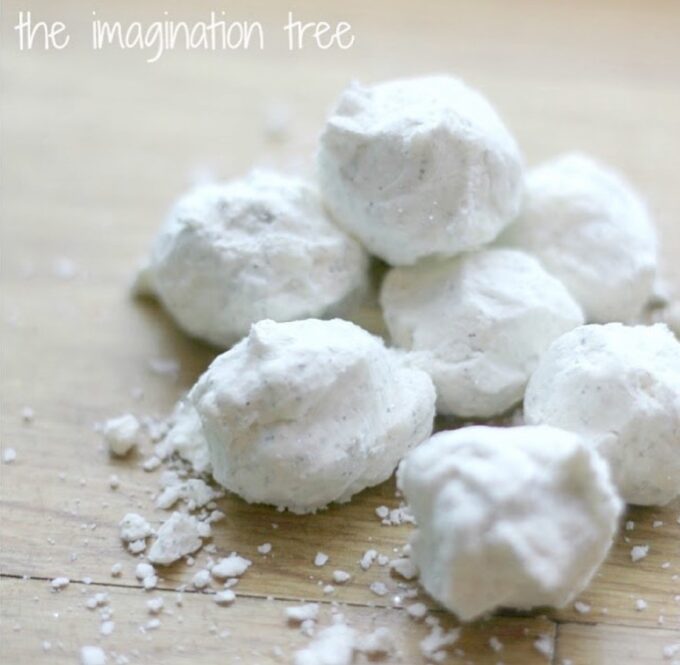 2 Ingredient Snow Dough- The Imagination Tree